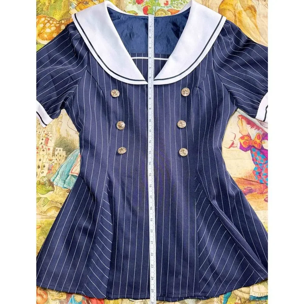 Secret Honey Sailor Set Up Blouse Shorts Jirai Kei Gyaru Shoujo Girl Japan